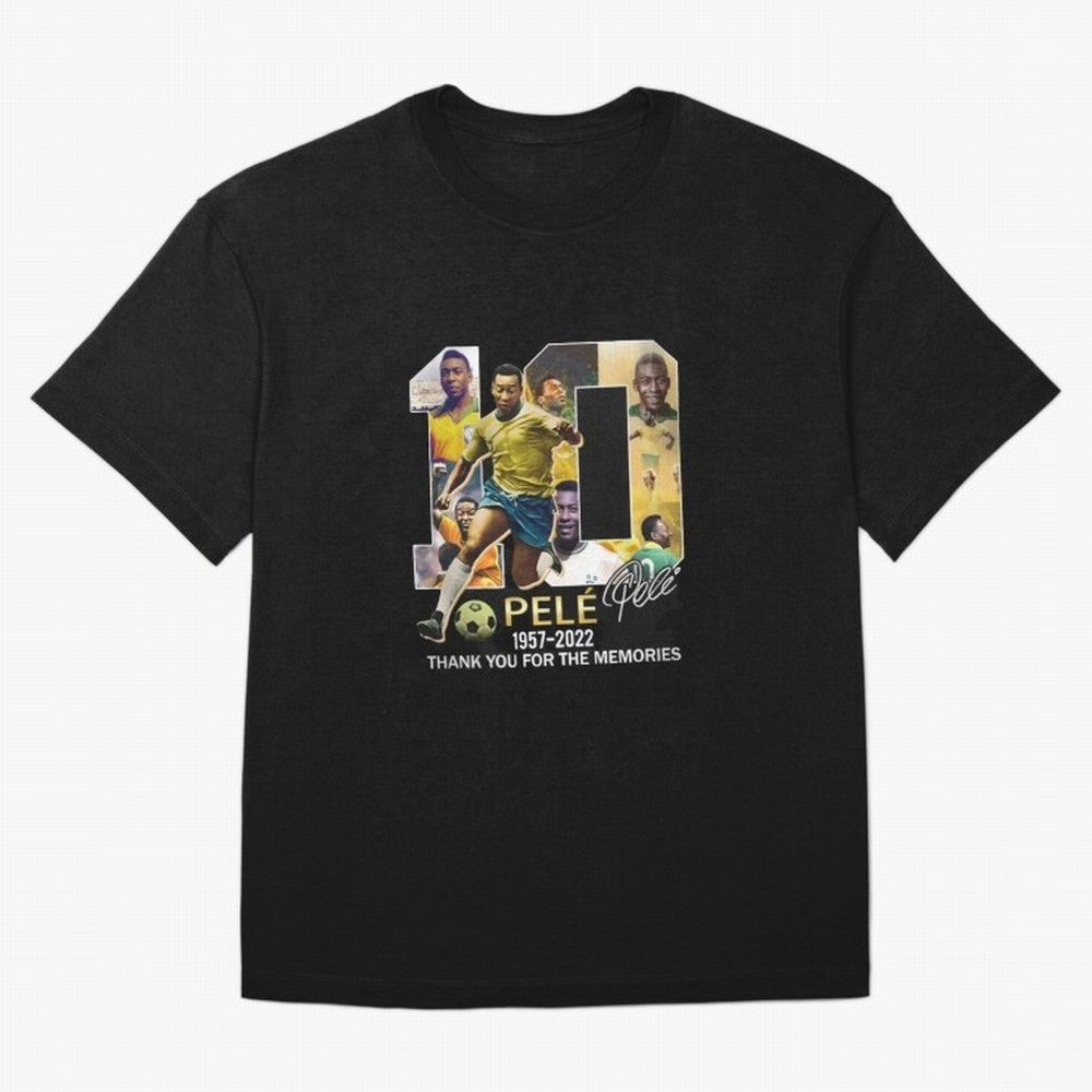 Signed Pele Shirt Oversized T-Shirt Celebrate Classic Football Spirit in FIFA World Cup 2026 USA Canada Mexico for Fans of CR7 and Messi and England, France and Netherlands, Bringing Stadium Chants, National Pride, Trophy Dreams and Unforgettable