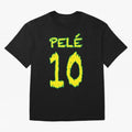 Pel¨¦ 10 Oversized T-Shirt Celebrate Football Heritage in FIFA World Cup 2026 USA Canada Mexico for Fans of Neymar, Haaland and Cristiano Ronaldo and Brazil, Bringing Soccer Culture, Superstar Moments, National Team Dreams and Competitive Fire;