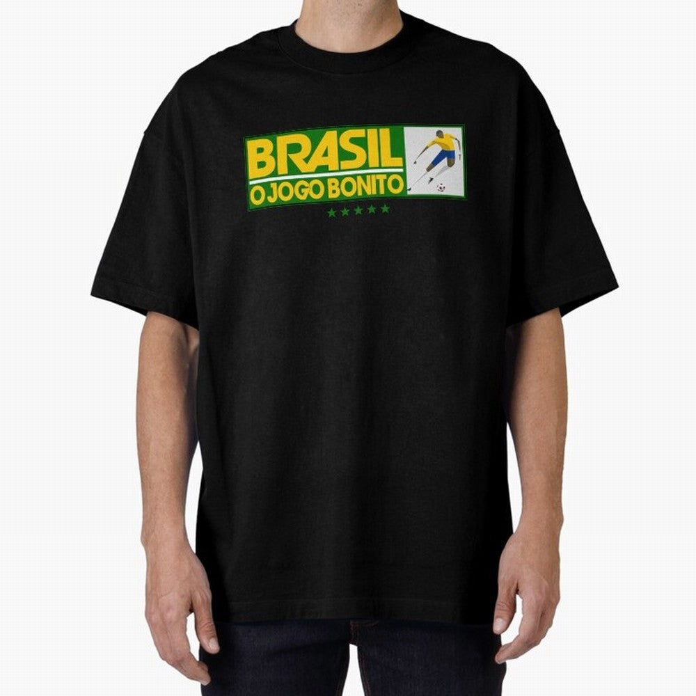 O jogo bonito Oversized T-Shirt Relive FIFA World Cup 2026 USA Canada Mexico for Fans of Messi and France, Bringing Stadium Memories, Football Loyalty, International Chants and Championship Tradition; Great for Supporters Who Love Legendary