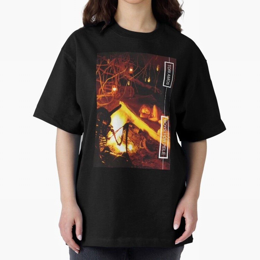 Tori Amos Boys For Pele Promo Alt Cover Album Art Fireside202 Oversized T-Shirt Follow the FIFA World Cup 2026 Journey through Neymar, Haaland and Cristiano Ronaldo Highlights, England, France and Netherlands Pride, Stadium Memories, Football