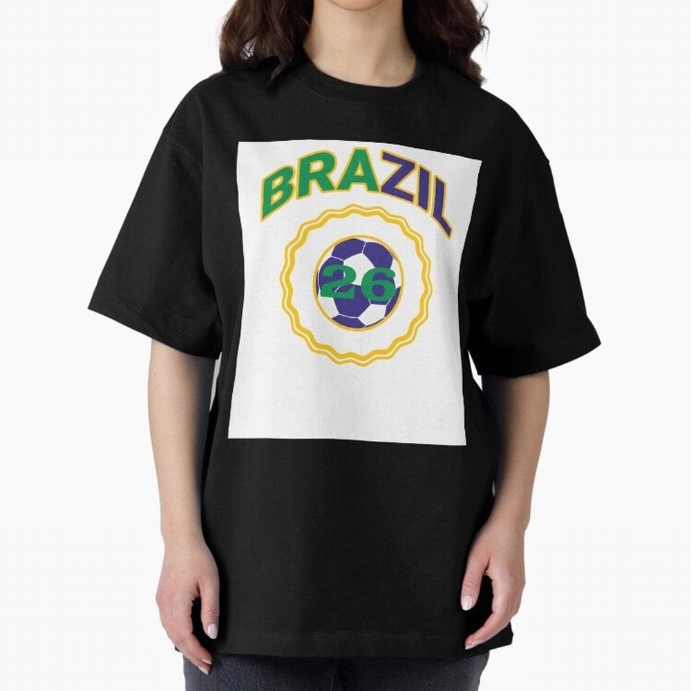 brazil 2026 world cup soccer badge Premium T-Shirt Celebrate the Magic of FIFA World Cup 2026 with Mbappe and Neymar, France and Portugal Energy, Stadium Memories, Football Loyalty, International Chants and Championship Tradition; Perfect for