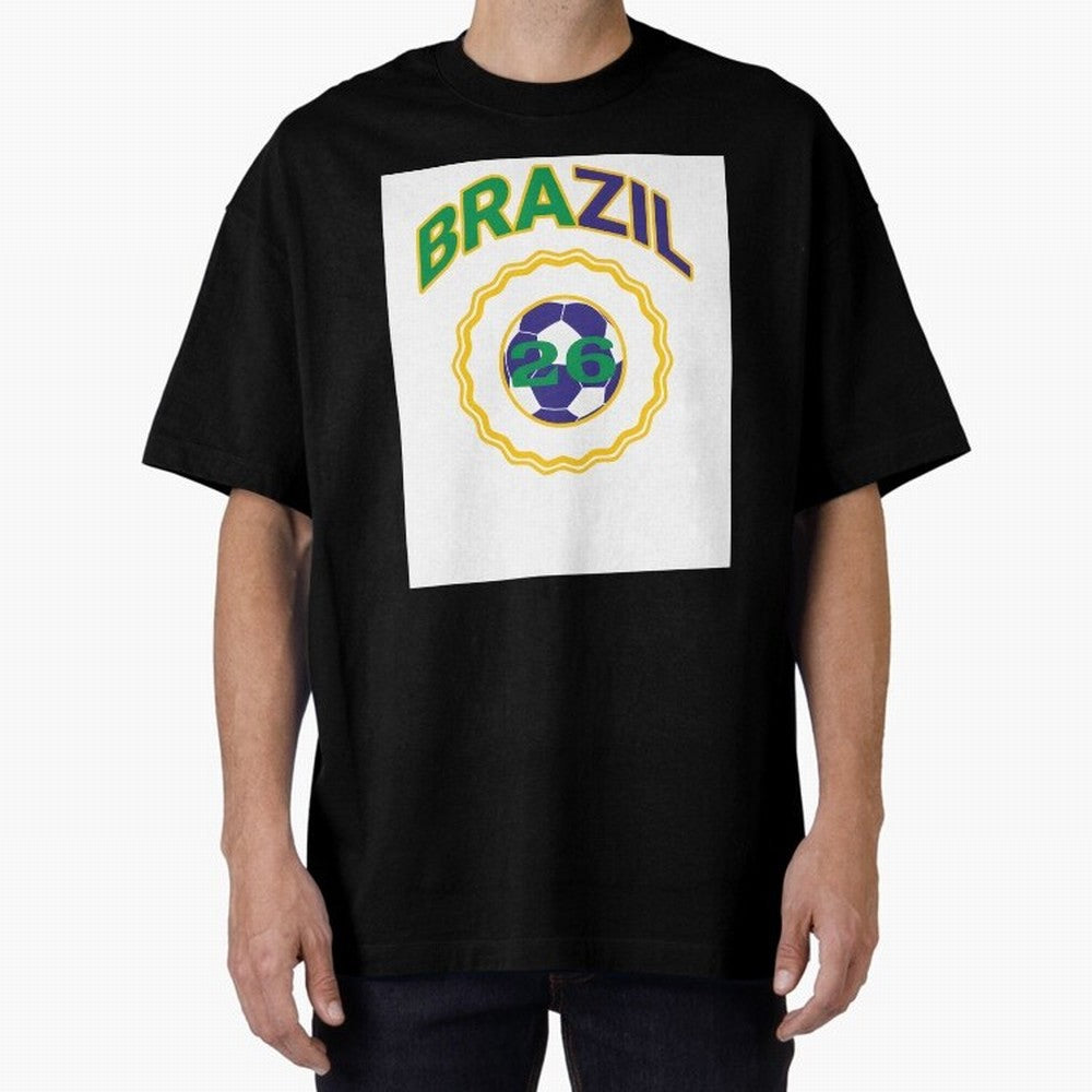 brazil 2026 world cup soccer badge Premium T-Shirt Celebrate the Magic of FIFA World Cup 2026 with Mbappe and Neymar, France and Portugal Energy, Stadium Memories, Football Loyalty, International Chants and Championship Tradition; Perfect for