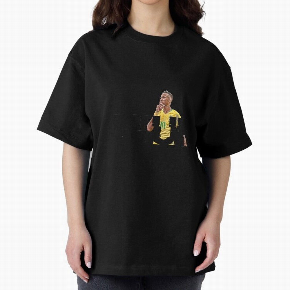NEYMAR NEVER GIVE UP Premium T-Shirt Stand Proud for Match Day Hype around FIFA World Cup 2026, Mbappe, Spain and Netherlands, Vintage Soccer Flavor, Modern Football Stars, National Flags and Final Night Emotion; Great for Supporters Who Love