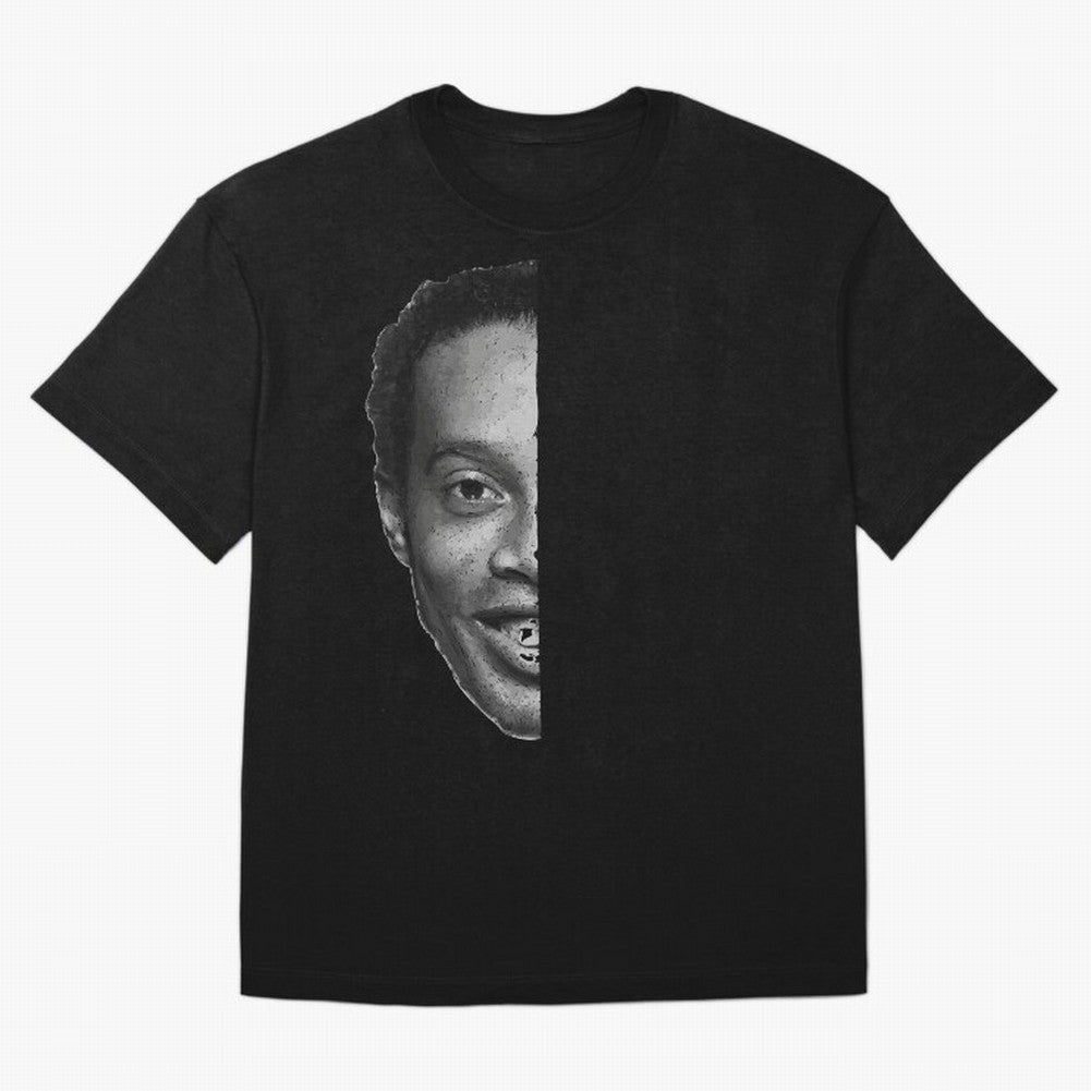 ''Football is about joy.'' Sticker - Ronaldinho Premium T-Shirt Relive Legendary Nights from Global Football Passion for FIFA World Cup 2026 Group Stage, Driven by Messi, CR7 and Mbappe, Portugal, Spain and Germany, Champion Mindset, Group Stage