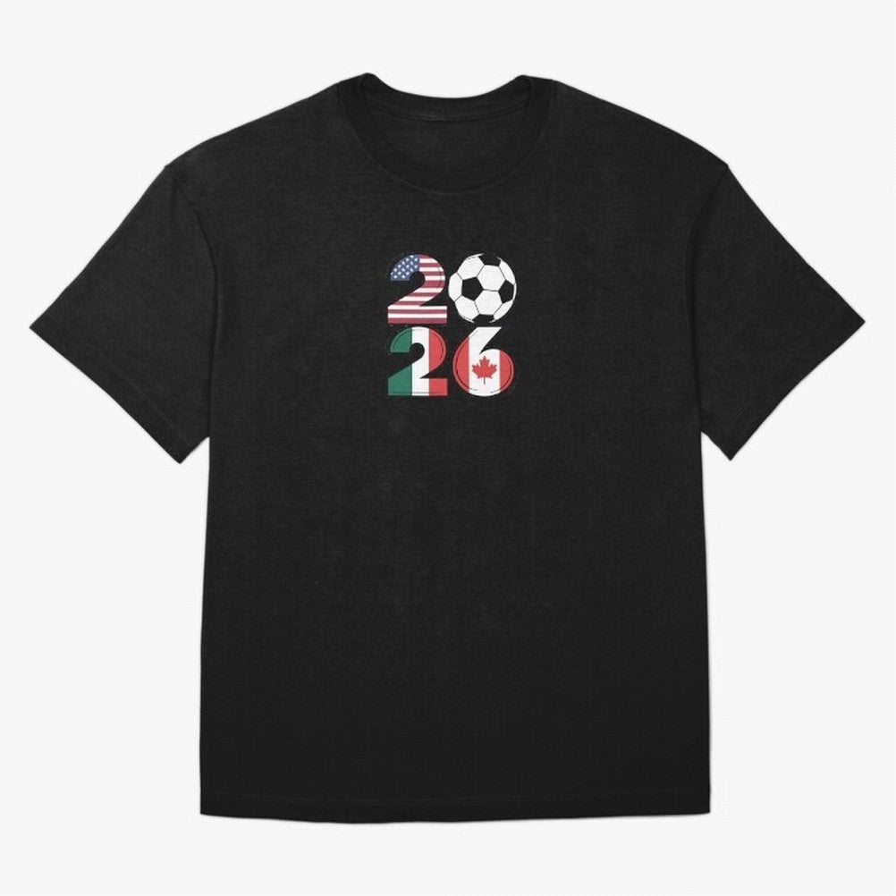 2026 soccer logo Classic T-Shirt Honor the Football Icons of Match Day Hype around FIFA World Cup 2026 Group Stage, Mbappe, Argentina and Brazil, Game Day Rituals, Football Legends, Country Pride and the Road to the Final; Ideal for Football Dads,