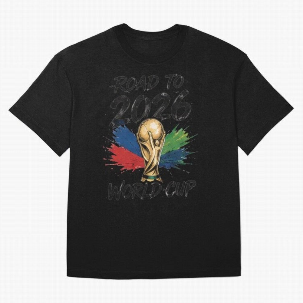 Road To 2026 World Cup Football Graphic Tee Classic T-Shirt Cheer for FIFA World Cup 2026 Group Stage Featuring Haaland and Mbappe, Spain Energy, Global Supporter Spirit, Legendary Goals, National Colors and Tournament Celebration; Great for