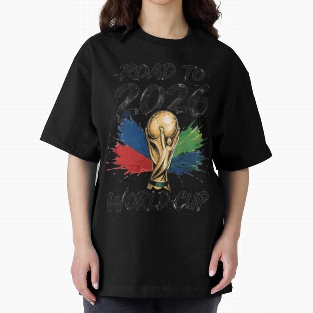 Road To 2026 World Cup Football Graphic Tee Classic T-Shirt Cheer for FIFA World Cup 2026 Group Stage Featuring Haaland and Mbappe, Spain Energy, Global Supporter Spirit, Legendary Goals, National Colors and Tournament Celebration; Great for
