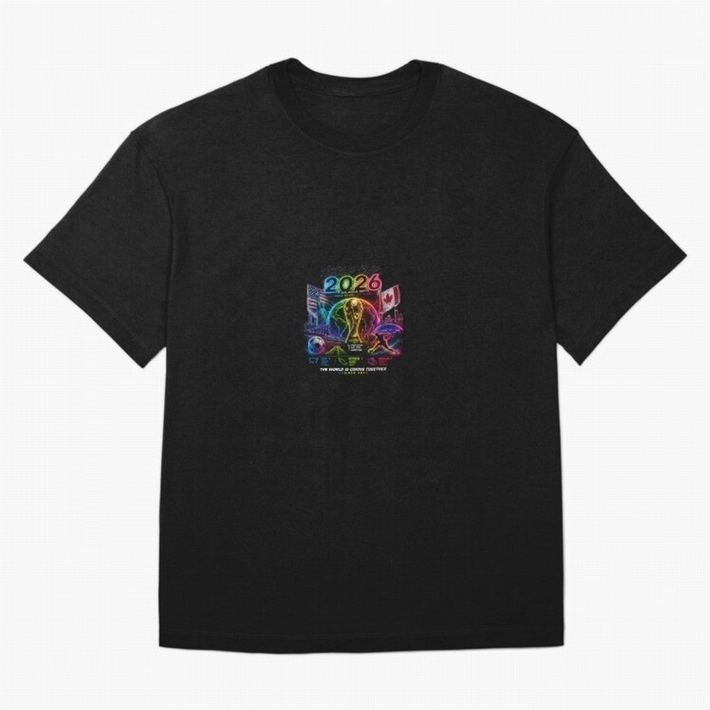 World Cup 2026 ¨C United Passion ?? | Neon Football Design Classic T-Shirt Make the Season About Global Football Passion for FIFA World Cup 2026 USA Canada Mexico, Featuring Messi, Argentina and Brazil, Football History, Final Match Energy, Crowd