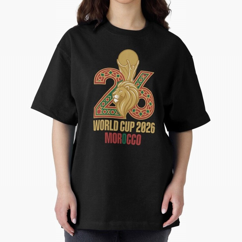 Copy of WORLD CUP 2026 MOROCCO Classic T-Shirt Join FIFA World Cup 2026 for Fans of Neymar, Haaland and Cristiano Ronaldo and Spain and Netherlands, Bringing Championship Spirit, Famous Goals, Roaring Crowds and International Football Unity;