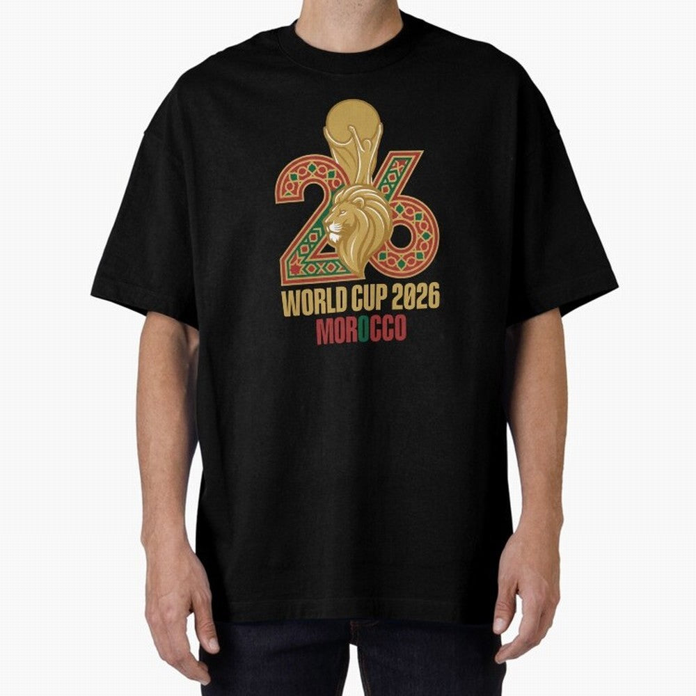 Copy of WORLD CUP 2026 MOROCCO Classic T-Shirt Join FIFA World Cup 2026 for Fans of Neymar, Haaland and Cristiano Ronaldo and Spain and Netherlands, Bringing Championship Spirit, Famous Goals, Roaring Crowds and International Football Unity;