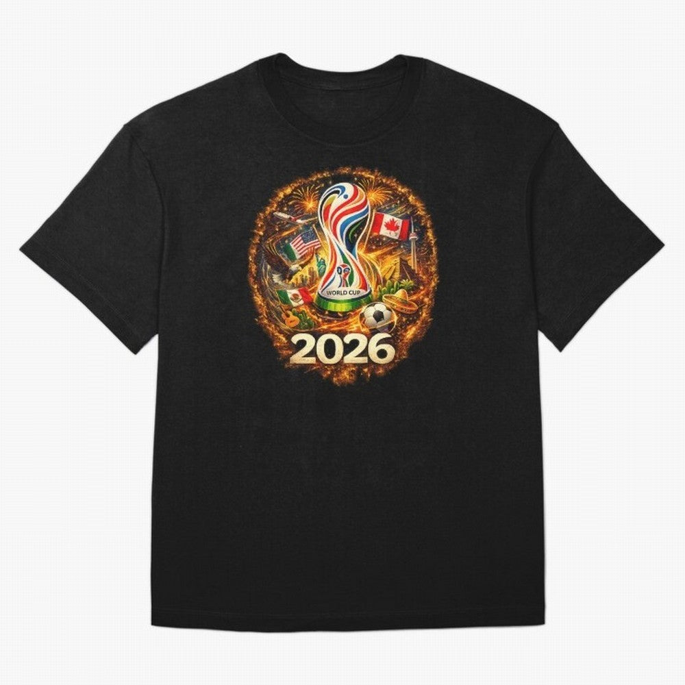 World Football Spirit 2026 USA Canada Mexico Soccer Fan Classic T-Shirt Make Memories around FIFA World Cup 2026 Connected to CR7, Brazil, Portugal and Argentina Energy, Sports Nostalgia, International Competition, Famous Players and Unforgettable