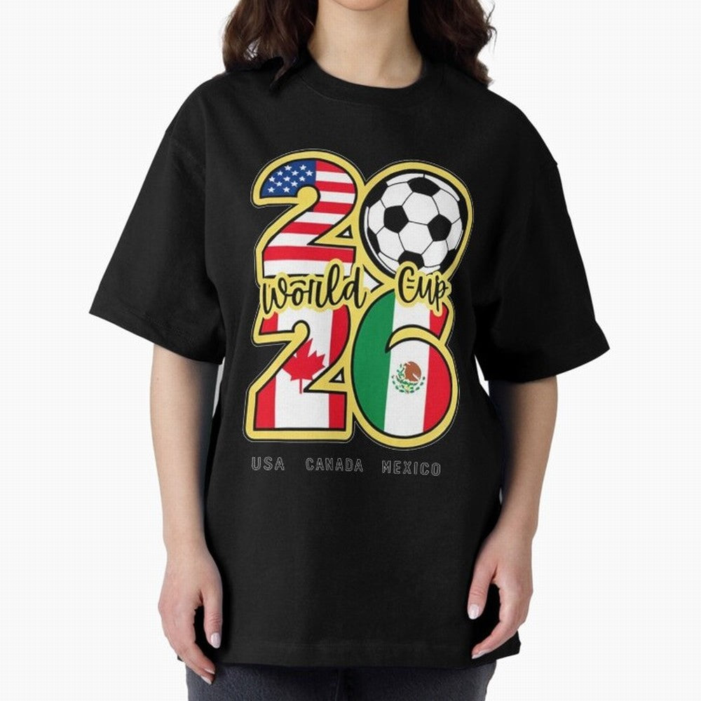 World Cup 2026, Usa Canada Mexico Football Classic T-Shirt Celebrate the Next Chapter of FIFA World Cup 2026 Group Stage Spirit, Highlighting Spain, Messi, Neymar and Mbappe, Stadium Memories, Football Loyalty, International Chants and Championship