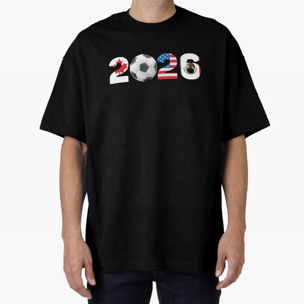 2026 North America Football Massive Event Soccer Ball Classic T-Shirt Relive Match Day Hype around FIFA World Cup 2026 USA Canada Mexico, Mbappe and Neymar, Brazil, Retro Football Energy, Iconic Rivalries, Trophy Chase Drama and Stadium Atmosphere;