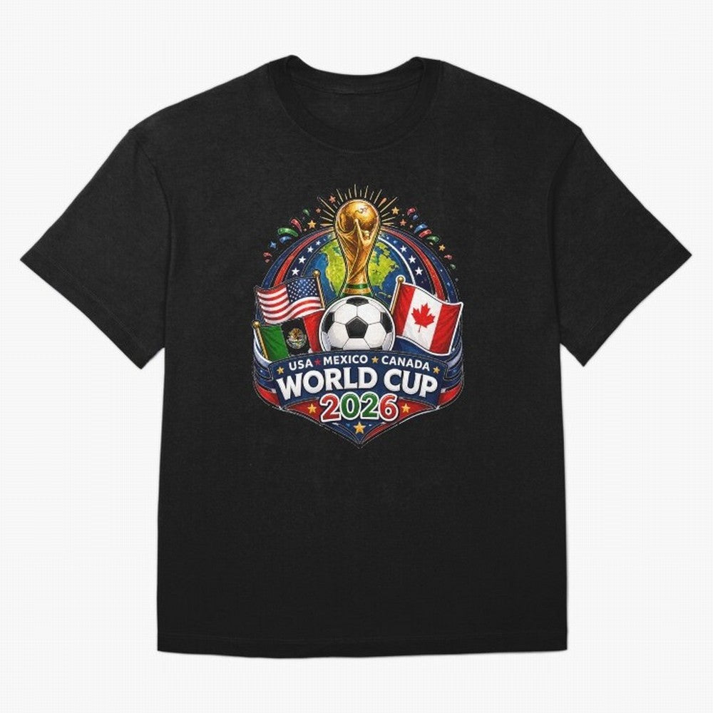 World Cup 2026 Sticker ¨C USA Mexico Canada Football Trophy Design Classic T-Shirt Remember the FIFA World Cup 2026 Journey through Neymar, Haaland and Cristiano Ronaldo Highlights, Brazil, Portugal and Argentina Pride, Match Day Excitement,