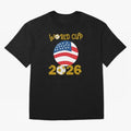 World Cup 2026 USA Soccer Design ¨C Football Fan Graphic T-Shirt Classic T-Shirt Feel the Roar of Match Day Hype around FIFA World Cup 2026 Group Stage, Neymar, Haaland and Cristiano Ronaldo, Argentina and Brazil, Supporter Pride, Iconic
