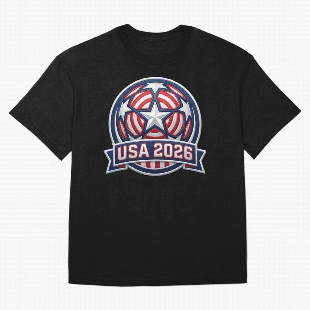 USA 2026 World Cup T-Shirt - Star Spangled Soccer Design - American Host Fan Tee Classic T-Shirt Celebrate the FIFA World Cup 2026 Journey through Cristiano Ronaldo, Haaland and CR7 Highlights, England, France and Netherlands Pride, Retro Football