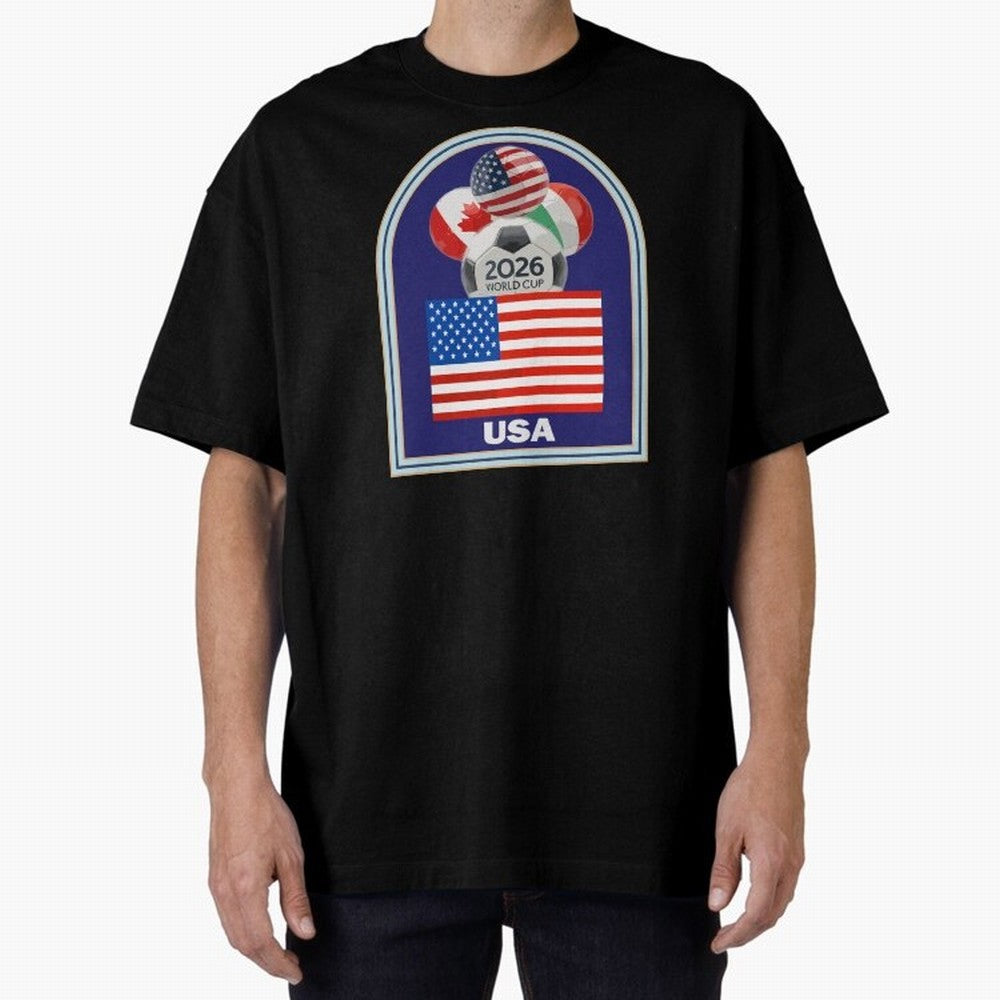 USA 2026 Soccer T-shirt Classic T-Shirt Keep the Legacy of FIFA World Cup 2026 Spirit, Filled with England and Germany, Messi, Neymar and Mbappe, Football Passion, Legendary Performances, Festival Vibes and Supporter Community; Ideal for Passionate