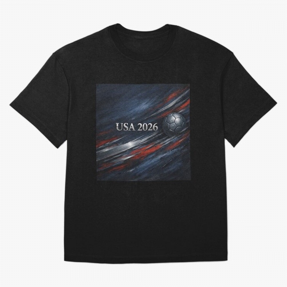 USA 2026 Soccer Event Design Classic T-Shirt Show Championship Spirit for Global Football Passion for FIFA World Cup 2026, Built around Messi, France and Portugal, Champion Mindset, Group Stage Buzz, Knockout Tension and Passionate Fan Culture;