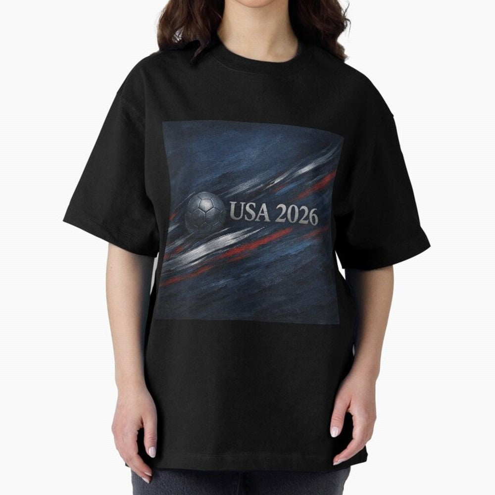 USA 2026 Soccer Emblem Inspired Classic T-Shirt Celebrate FIFA World Cup 2026 Spirit, Connected to England, France and Netherlands, Neymar, Global Supporter Spirit, Legendary Goals, National Colors and Tournament Celebration; Great for Watch