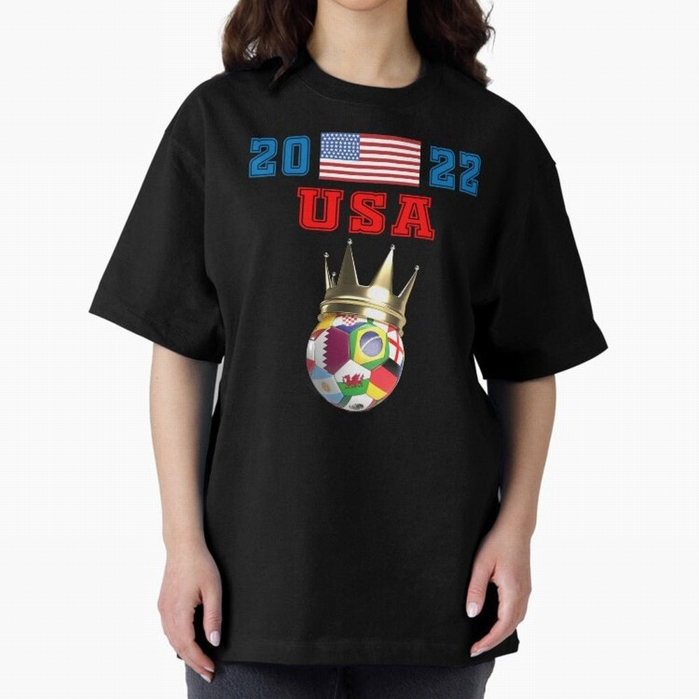 Keep Calm and support USA Football Flag Soccer Jersey Classic T-Shirt Bring Global Tournament Vibes to Global Football Passion for FIFA World Cup 2026 Group Stage, Celebrating Cristiano Ronaldo, Haaland and CR7, England and Germany, Football