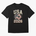 USA 2026 World Cup Soccer Classic T-Shirt Honor the Football Icons of the FIFA World Cup 2026 Group Stage Journey through Neymar, Haaland and Cristiano Ronaldo Highlights, Argentina, France and Brazil Pride, Retro Football Energy, Iconic Rivalries,