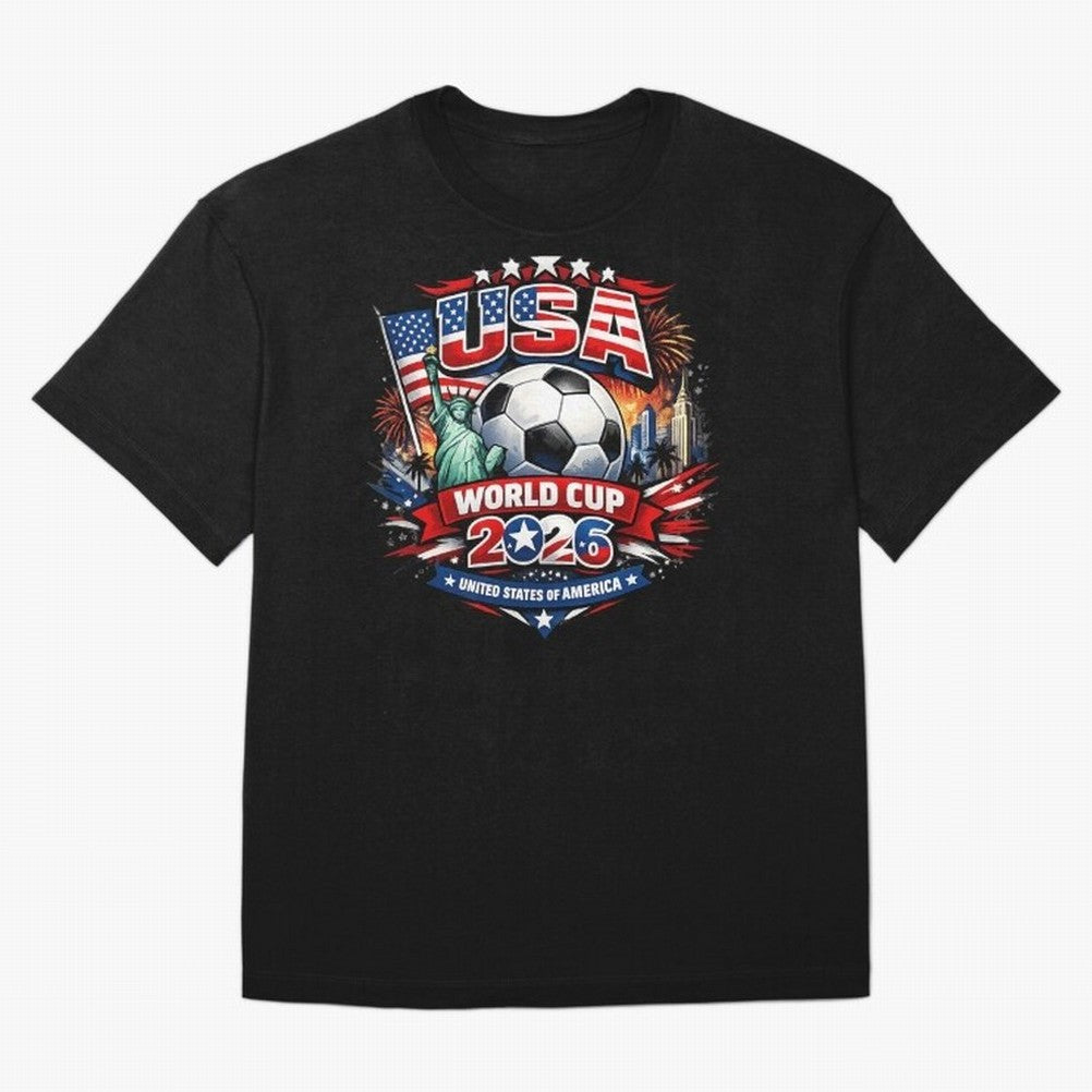USA World Cup 2026 Soccer Graphic ¨C Patriotic Football Fan Art Classic T-Shirt Represent Fans Who Live for FIFA World Cup 2026 Group Stage Connected to Messi and Cristiano Ronaldo, Germany Energy, Retro Football Energy, Iconic Rivalries, Trophy