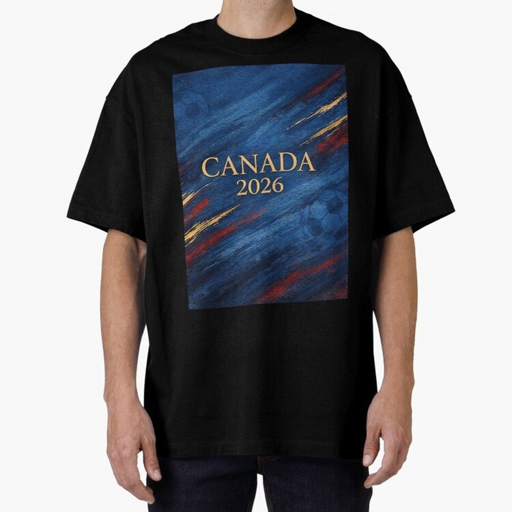Elegant and Luxury Canada 2026 Soccer Theme Classic T-Shirt Relive Legendary Nights from FIFA World Cup 2026 Group Stage Spirit, Centered on Brazil, Portugal and Argentina, Messi and Cristiano Ronaldo, Championship Spirit, Famous Goals, Roaring