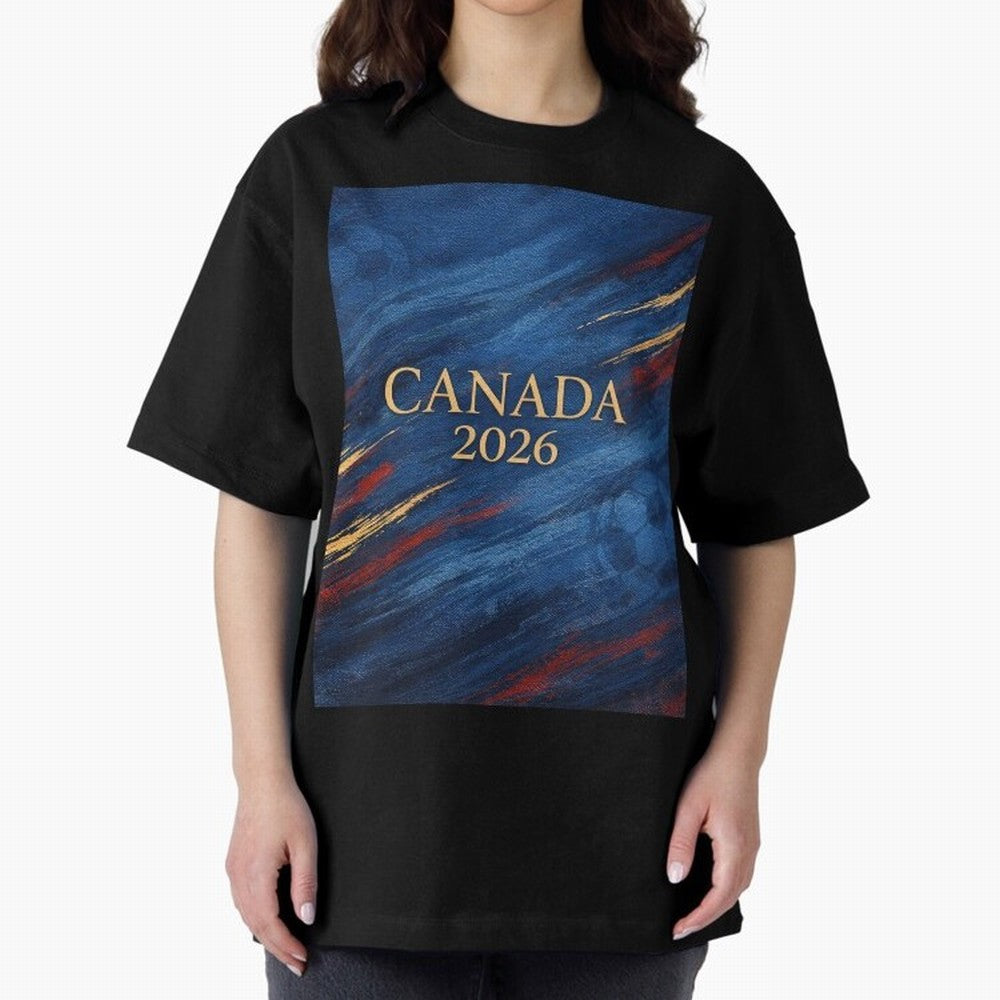 Elegant and Luxury Canada 2026 Soccer Theme Classic T-Shirt Relive Legendary Nights from FIFA World Cup 2026 Group Stage Spirit, Centered on Brazil, Portugal and Argentina, Messi and Cristiano Ronaldo, Championship Spirit, Famous Goals, Roaring