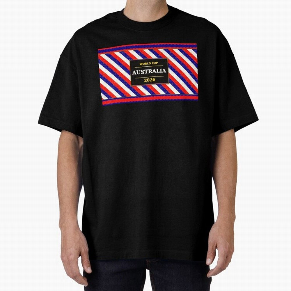Australia Football Fan 2026 Black Flag Colors Pattern Classic T-Shirt Relive Legendary Nights from FIFA World Cup 2026 USA Canada Mexico Connected to CR7 and Messi, Argentina Energy, Worldwide Fan Energy, Dramatic Goals, Stadium Lights and