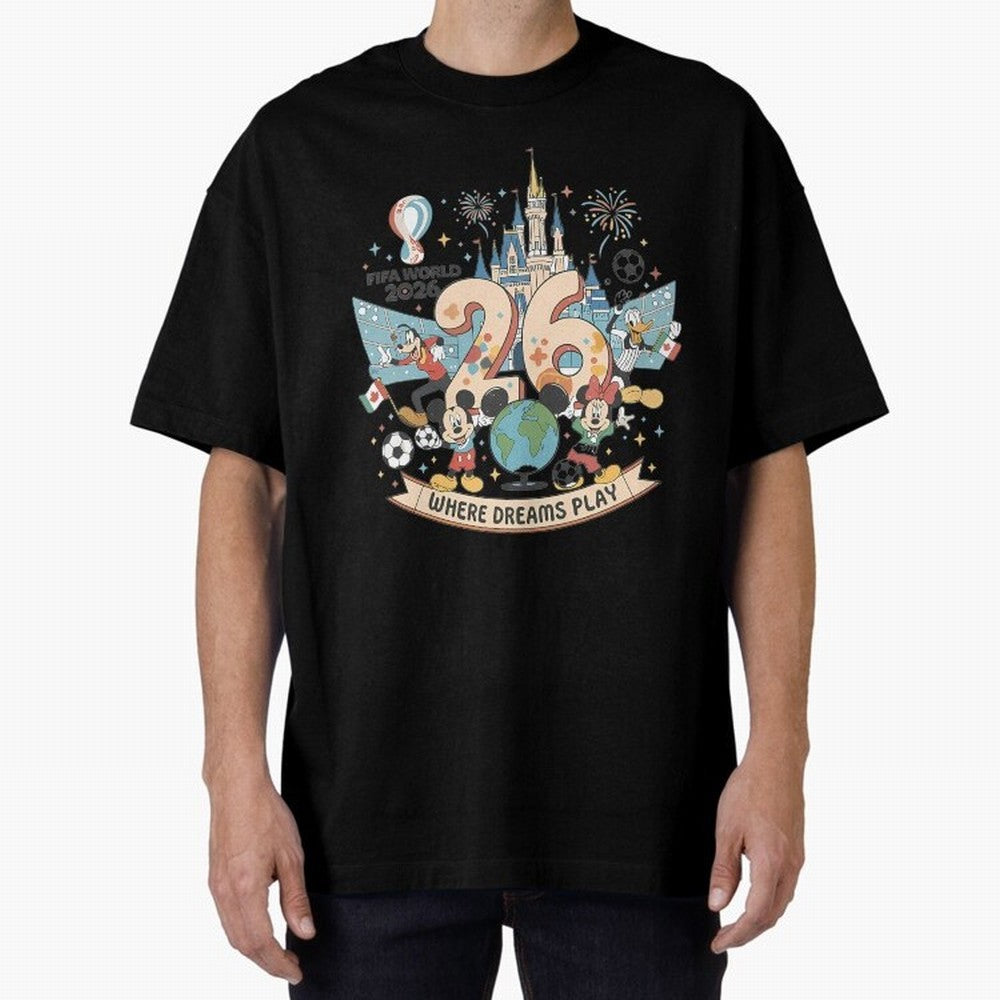 Dreamland Football World Cup26 Classic T-Shirt Bring International Match Energy to Match Day Hype around FIFA World Cup 2026 USA Canada Mexico, Neymar, Haaland and Cristiano Ronaldo, Brazil, Portugal and Argentina, Supporter Pride, Iconic