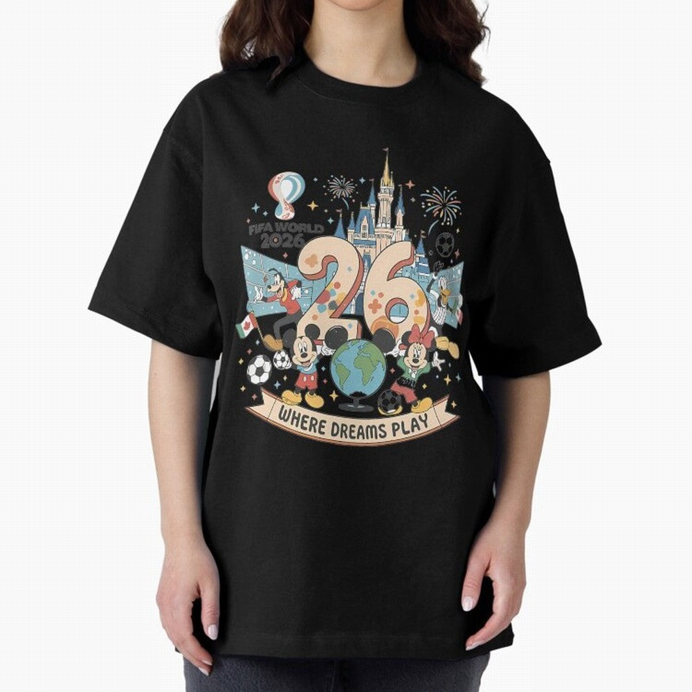 Dreamland Football World Cup26 Classic T-Shirt Bring International Match Energy to Match Day Hype around FIFA World Cup 2026 USA Canada Mexico, Neymar, Haaland and Cristiano Ronaldo, Brazil, Portugal and Argentina, Supporter Pride, Iconic