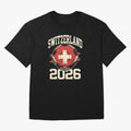 Switzerland 2026 World Cup Classic T-Shirt Feel the Heartbeat of FIFA World Cup 2026 USA Canada Mexico Celebrating Messi, Neymar and Mbappe, Portugal Energy, Fan Favorite Moments, National Team Passion, Big Match Drama and Soccer History; Built for