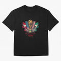 Host Trio Flags Banner Trophy Classic T-Shirt Celebrate Classic Football Spirit in FIFA World Cup 2026 USA Canada Mexico for Fans of Haaland and England, Bringing Football Festival Excitement, Trophy Ambitions, Country Rivalries and Star Player