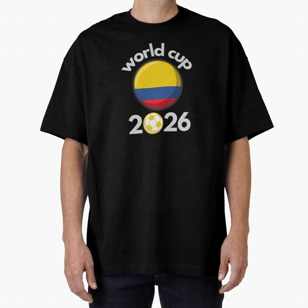 Columbia Flag World Cup 2026 Soccer Design ¨C Columbian Football Futbol Classic T-Shirt Celebrate Global Passion for FIFA World Cup 2026 Centered on Messi and Cristiano Ronaldo, Spain Energy, Worldwide Fan Energy, Dramatic Goals, Stadium Lights and