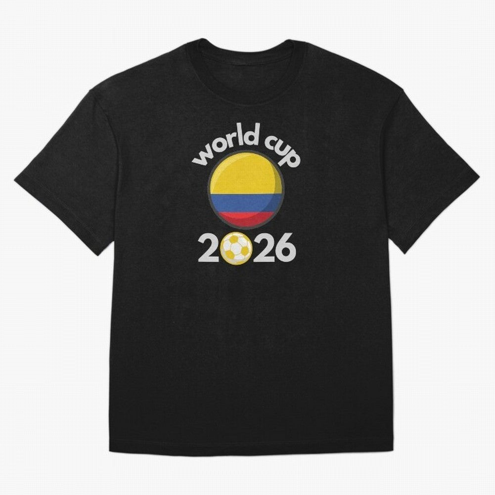 Columbia Flag World Cup 2026 Soccer Design ¨C Columbian Football Futbol Classic T-Shirt Celebrate Global Passion for FIFA World Cup 2026 Centered on Messi and Cristiano Ronaldo, Spain Energy, Worldwide Fan Energy, Dramatic Goals, Stadium Lights and