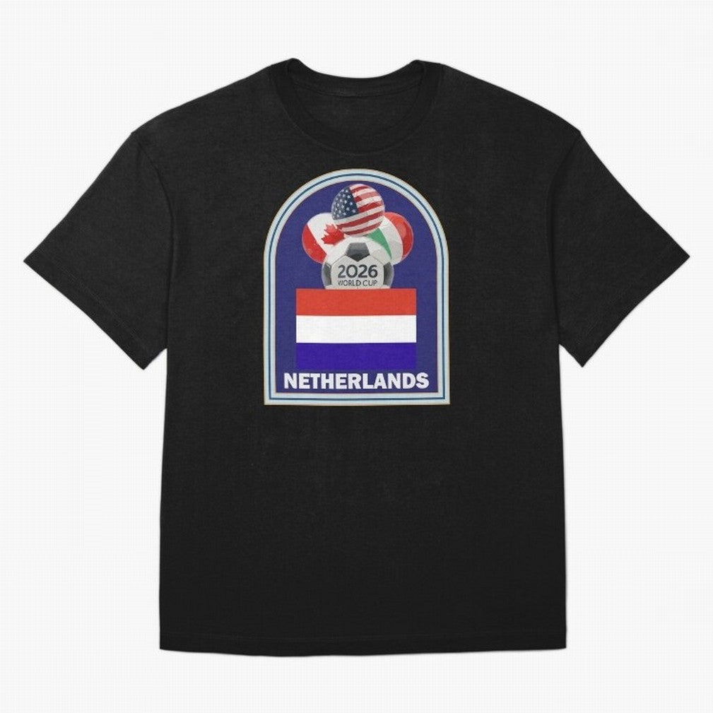 Netherlands 2026 Soccer T-shirt Classic T-Shirt Embrace Match Day Hype around FIFA World Cup 2026, Messi, CR7 and Mbappe, Brazil, Portugal and Argentina, Football Festival Excitement, Trophy Ambitions, Country Rivalries and Star Player Buzz;
