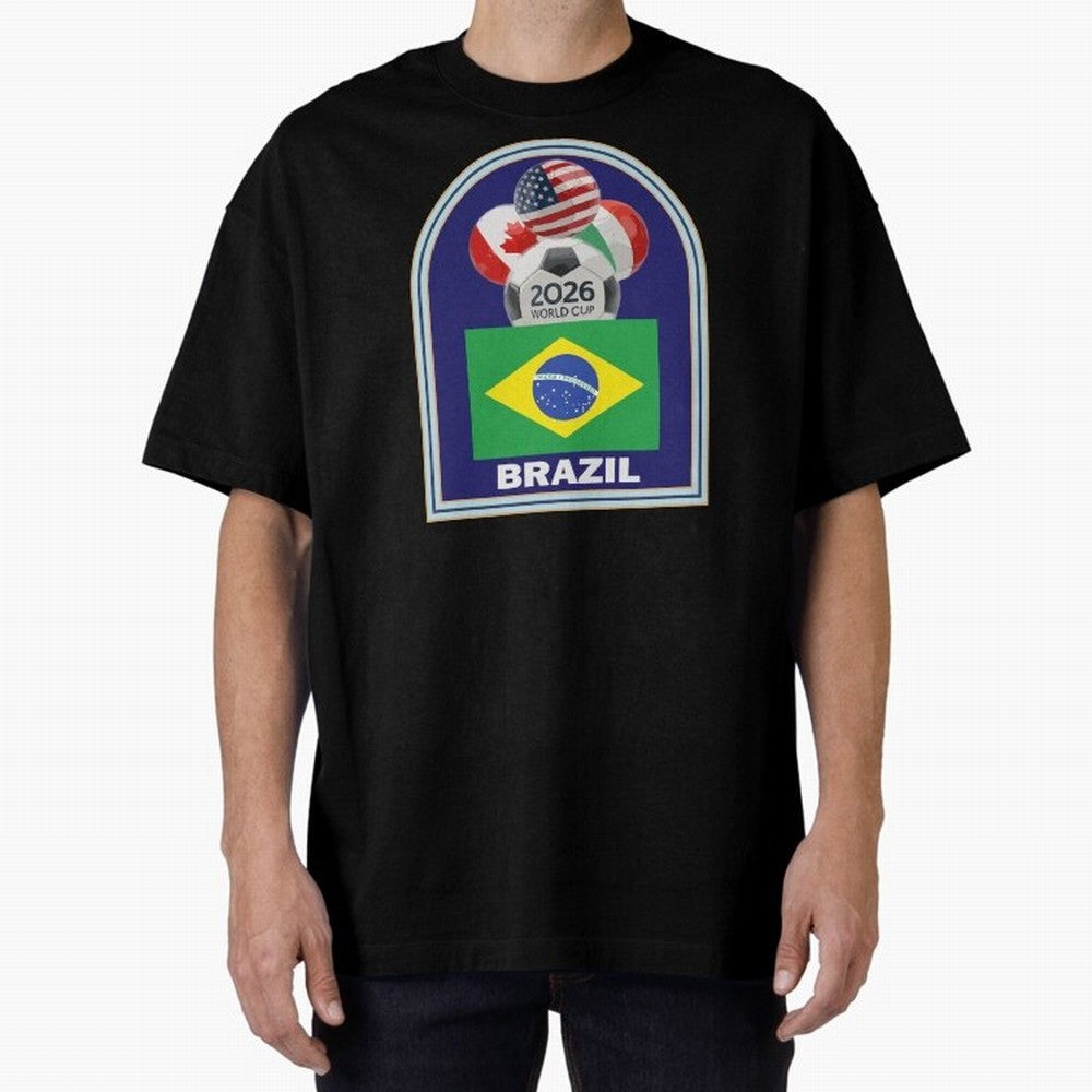 Brazil 2026 Soccer T-shirt Classic T-Shirt Celebrate Classic Football Spirit in FIFA World Cup 2026 for Fans of Neymar and Spain, Bringing Tournament Hype, Historic Matchups, Family Viewing Parties and Global Sports Pride; Perfect for Supporters