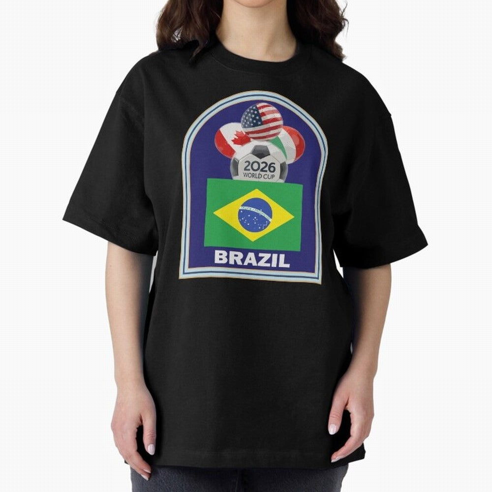 Brazil 2026 Soccer T-shirt Classic T-Shirt Celebrate Classic Football Spirit in FIFA World Cup 2026 for Fans of Neymar and Spain, Bringing Tournament Hype, Historic Matchups, Family Viewing Parties and Global Sports Pride; Perfect for Supporters
