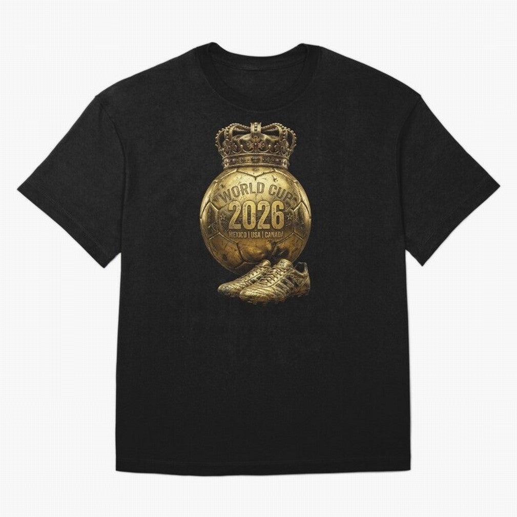 World Cup 2026 Golden Soccer Ball Crown- Mexico USA Canada Classic T-Shirt Show Fan Pride Across Match Day Hype around FIFA World Cup 2026 USA Canada Mexico, Messi and Cristiano Ronaldo, Spain and Netherlands, Sports Nostalgia, International