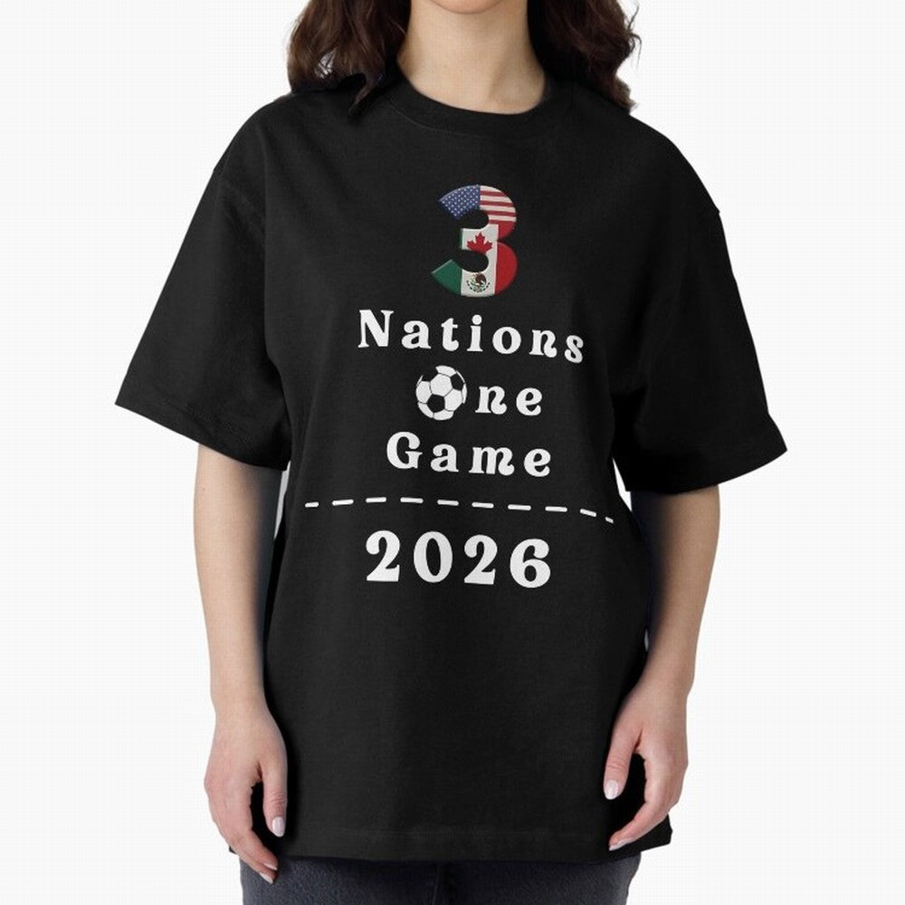 World Cup 2026 Host Nations Classic T-Shirt Embrace FIFA World Cup 2026 USA Canada Mexico Filled with Neymar, France and Portugal Energy, Vintage Soccer Flavor, Modern Football Stars, National Flags and Final Night Emotion; Ideal for Fans Who
