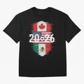 Glitched United 2026 - North America Emblem Classic T-Shirt Get Ready for Global Football Passion for FIFA World Cup 2026, Highlighting Cristiano Ronaldo, Haaland and CR7, England, Vintage Soccer Flavor, Modern Football Stars, National Flags and