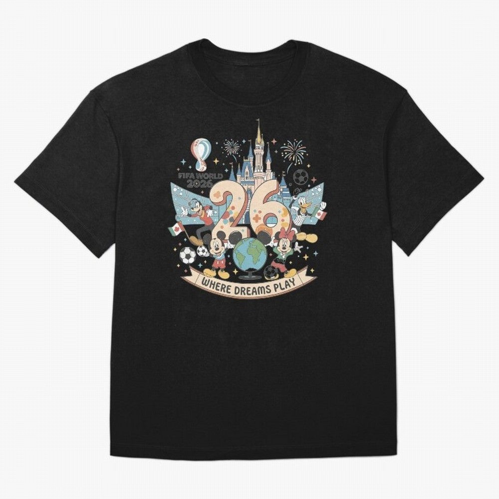 Dreamland Football 26 Shirt | Cute Cartoon Global Celebration Tee Classic T-Shirt Honor the Beautiful Game during the FIFA World Cup 2026 USA Canada Mexico Journey through Messi, Neymar and Mbappe Highlights, Argentina Pride, Classic Soccer