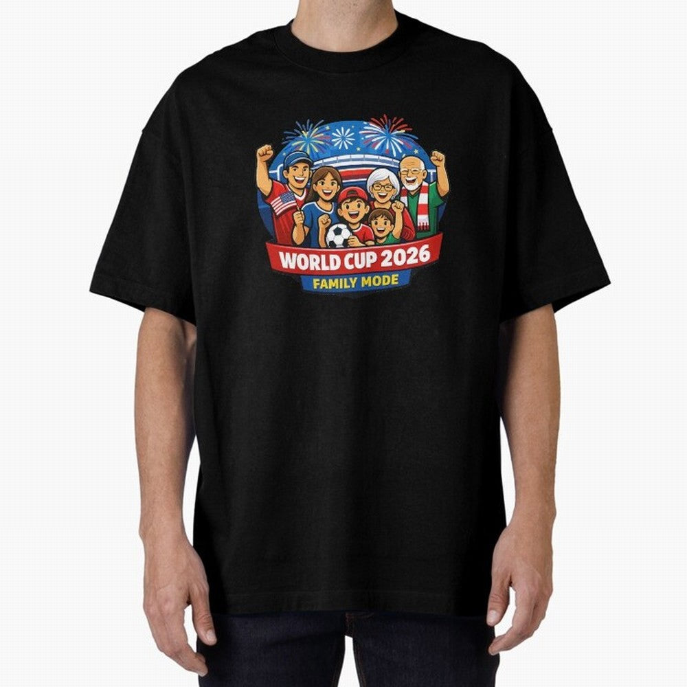 World Cup 2026 Family Mode ¨C Football Fans Celebration Design Classic T-Shirt Follow Every Goal of FIFA World Cup 2026 Spirit, Filled with Argentina and Brazil, Messi and Cristiano Ronaldo, Supporter Pride, Iconic Celebrations, Legendary Names and