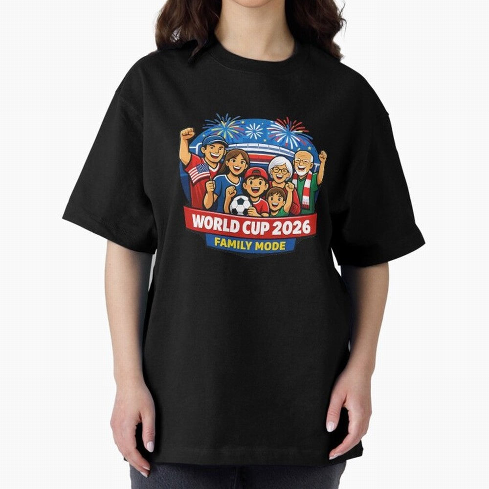 World Cup 2026 Family Mode ¨C Football Fans Celebration Design Classic T-Shirt Follow Every Goal of FIFA World Cup 2026 Spirit, Filled with Argentina and Brazil, Messi and Cristiano Ronaldo, Supporter Pride, Iconic Celebrations, Legendary Names and