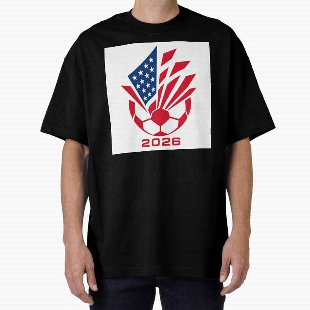 American Soccer 2026 Flag Burst Emblem Classic T-Shirt Embrace FIFA World Cup 2026 USA Canada Mexico Spirit, Driven by Portugal, Spain and Germany, Haaland and Mbappe, Fan Favorite Moments, National Team Passion, Big Match Drama and Soccer History;