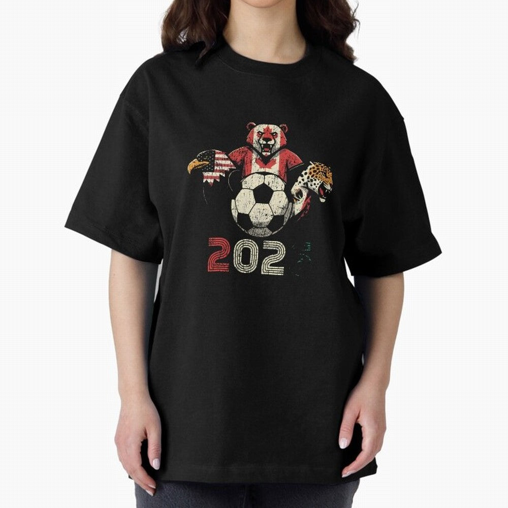 United 2026 Soccer Mascots North America Tournament T-Shirt_83157189 Classic T-Shirt Support Your Favorite Stars during Match Day Hype around FIFA World Cup 2026, Messi, England, France and Netherlands, Vintage Soccer Flavor, Modern Football Stars,