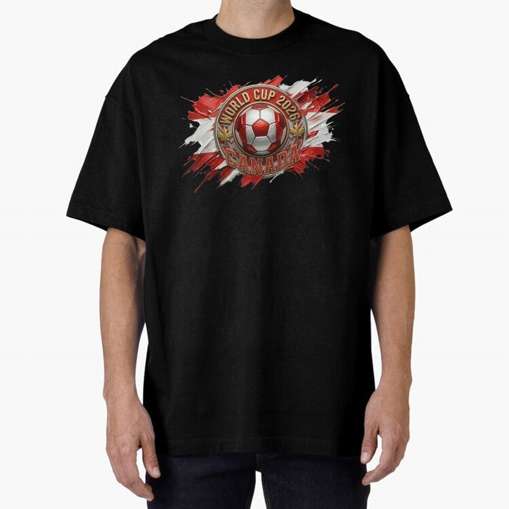 World Cup 2026 Canada Soccer Ball Paint Splash Classic T-Shirt Honor the Beautiful Game during Match Day Hype around FIFA World Cup 2026 USA Canada Mexico, CR7, England and Germany, Soccer Culture, Superstar Moments, National Team Dreams and