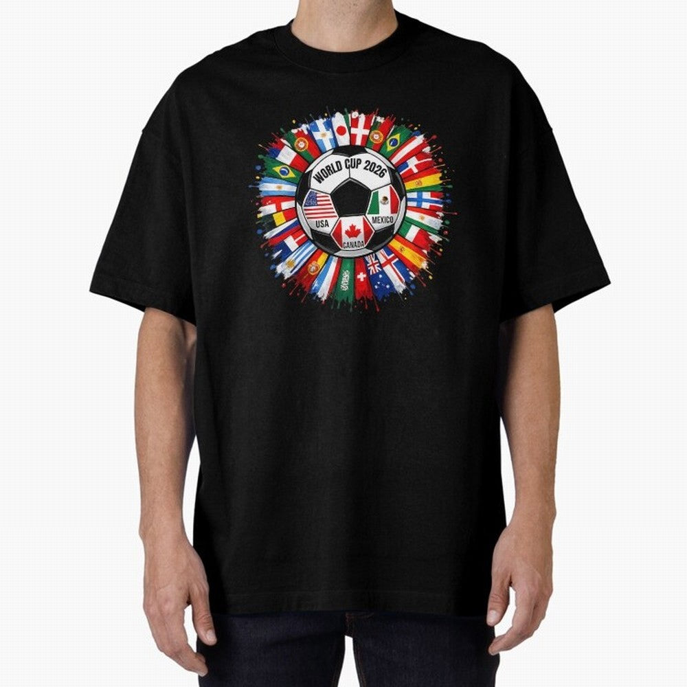 World Cup 2026 Shirt Soccer Tournament Fan Design International Flags Football Graphic Tee Sports Lover Gift Classic T-Shirt Follow the Final Road of FIFA World Cup 2026 Spirit, Built around Argentina, France and Brazil, Mbappe, Stadium Memories,