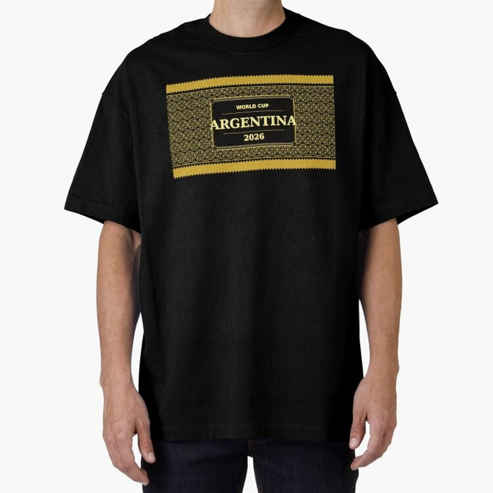 Argentina Football Fan 2026 Black Gold Luxury ¡ª Defending Champions Classic T-Shirt Bring Bold Fan Energy to the FIFA World Cup 2026 Group Stage Journey through Neymar, Haaland and Cristiano Ronaldo Highlights, Argentina and Brazil Pride, Stadium