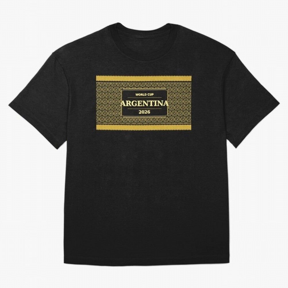 Argentina Football Fan 2026 Black Gold Luxury ¡ª Defending Champions Classic T-Shirt Bring Bold Fan Energy to the FIFA World Cup 2026 Group Stage Journey through Neymar, Haaland and Cristiano Ronaldo Highlights, Argentina and Brazil Pride, Stadium